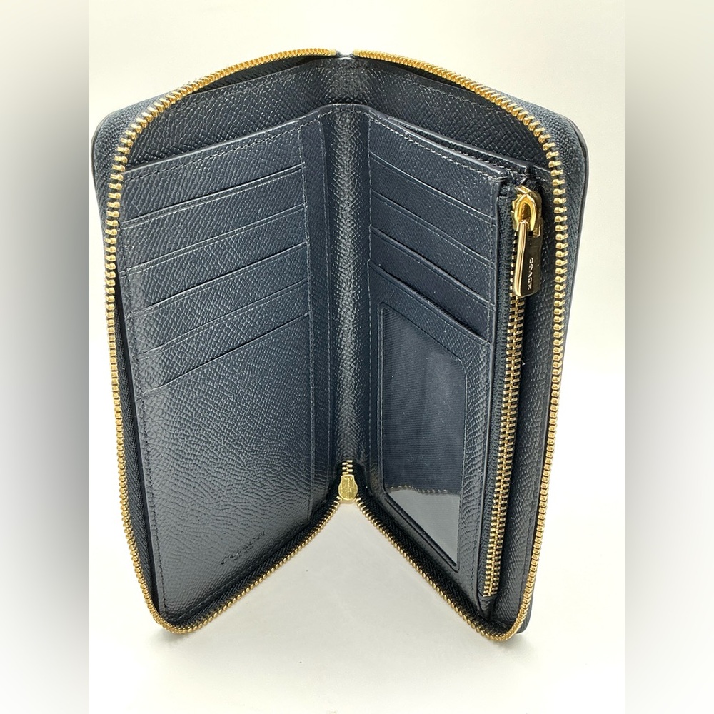 Coach Night Dessert Postcard C4533 Id Zip Wallet Midnight Blue - Picture 5 of 12